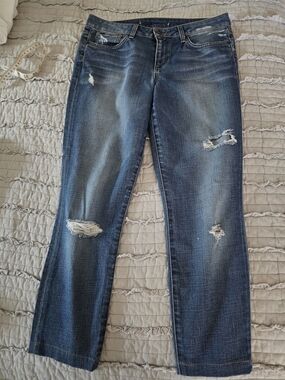 Joe's Jeans Skinny Visionare Women's Distressed Dark Blue Denim Jeans